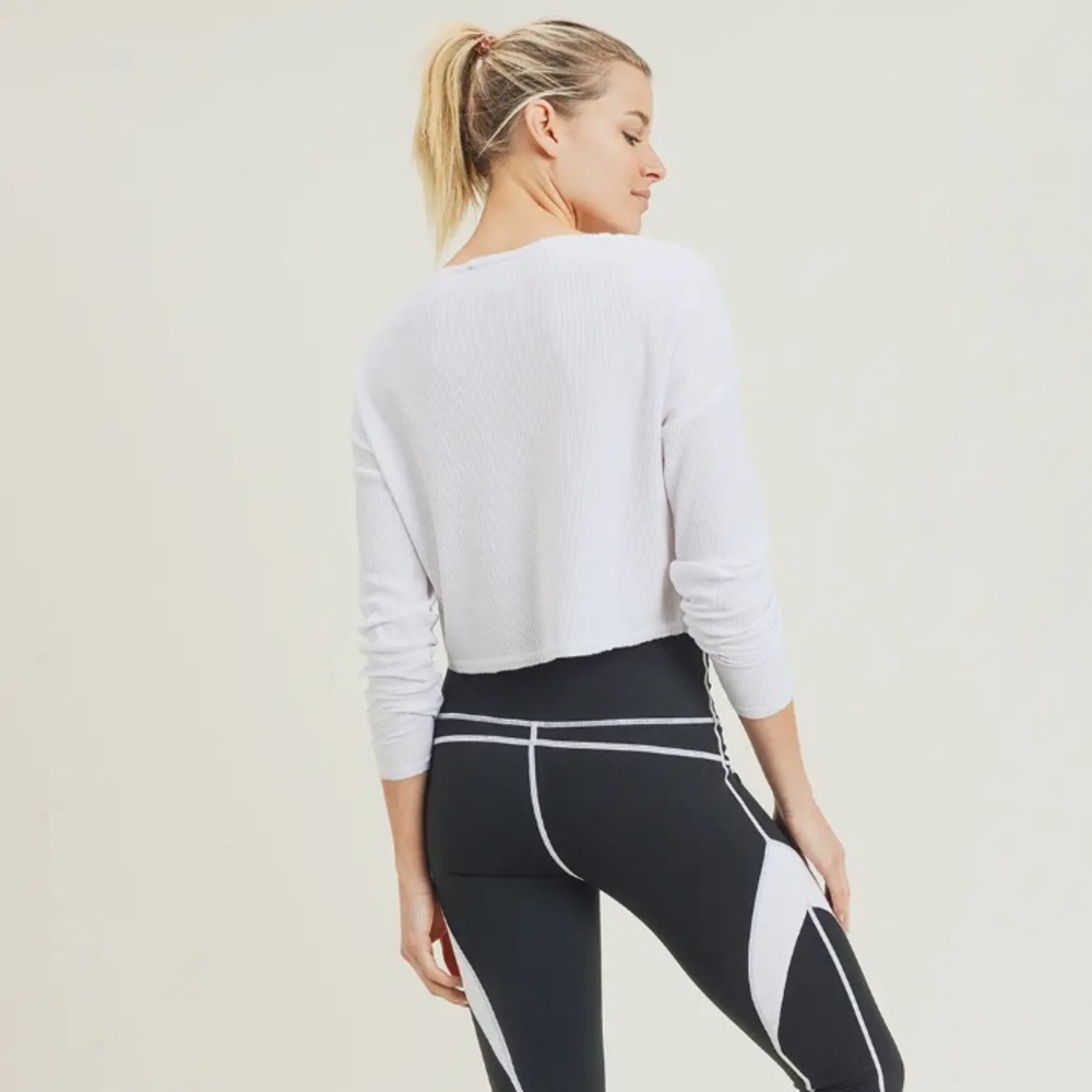 🆕 CAMI LINEN CROP TOP LS IN IVORY - Picture 5 of 10